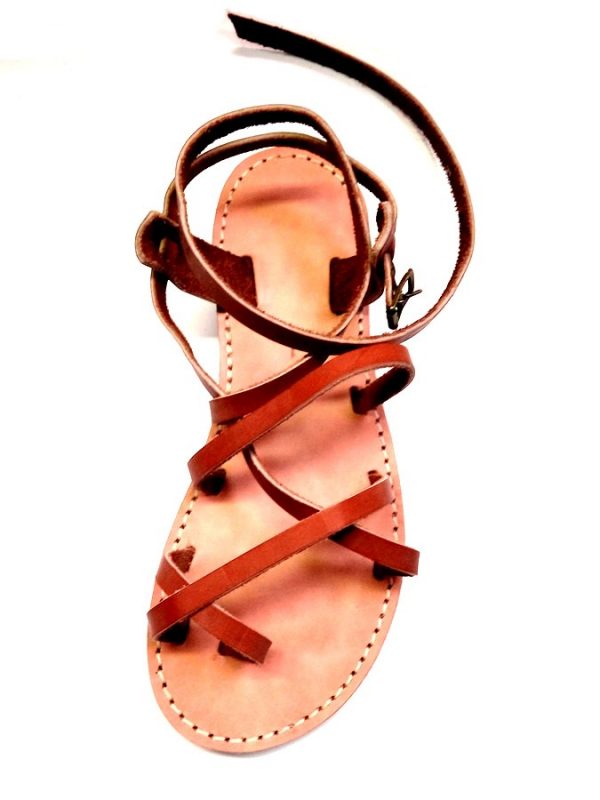 sandale cuir artisanale ajustable homme femme fabrication française