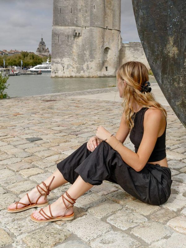 sandales à lacets femme vieux port La Rochelle